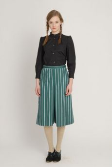 AW1213 BUTCHER’S STRIPE MODESTY CULLOTTES - NAVY - Other Image